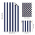 Colorful Striped Double - faced Fleece Reversible Beach Towel | PRUSES - PRUSES