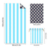Colorful Striped Double - faced Fleece Reversible Beach Towel | PRUSES - PRUSES