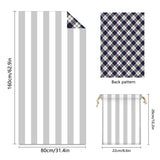Colorful Striped Double - faced Fleece Reversible Beach Towel | PRUSES - PRUSES