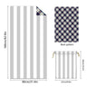 Colorful Striped Double - faced Fleece Reversible Beach Towel | PRUSES - PRUSES
