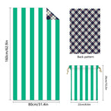 Colorful Striped Double - faced Fleece Reversible Beach Towel | PRUSES - PRUSES