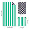 Colorful Striped Double - faced Fleece Reversible Beach Towel | PRUSES - PRUSES