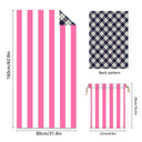 Colorful Striped Double - faced Fleece Reversible Quick - drying Beach Towel | PRUSES - PRUSES