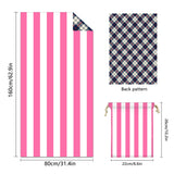 Colorful Striped Double - faced Fleece Reversible Quick - drying Beach Towel | PRUSES - PRUSES