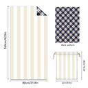 Colorful Striped Double - faced Fleece Reversible Quick - drying Beach Towel | PRUSES - PRUSES