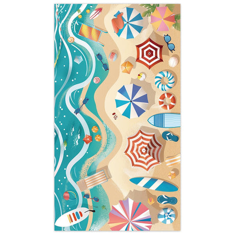 Colorful Summer Beach Umbrella Double - Faced Fleece Beach Towel | PRUSES - PRUSES