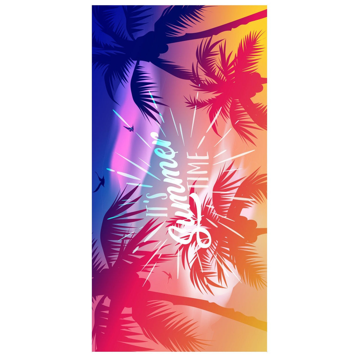 Colorful Tropical Coconut Tree Print Beach Towel | PRUSES - PRUSES