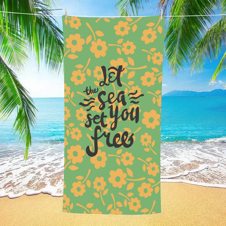 Cute Flower Design Travel Beach Towel | PRUSES - PRUSES