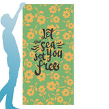 Cute Flower Design Travel Beach Towel | PRUSES - PRUSES