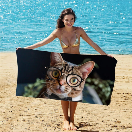 Cute Kitten Beach Towel | PRUSES - PRUSES