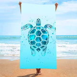 Cute Sea Turtle Print Beach Towel | PRUSES - PRUSES