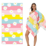 Daisy Color Stripe Absorbent Beach Towel | PRUSES - PRUSES