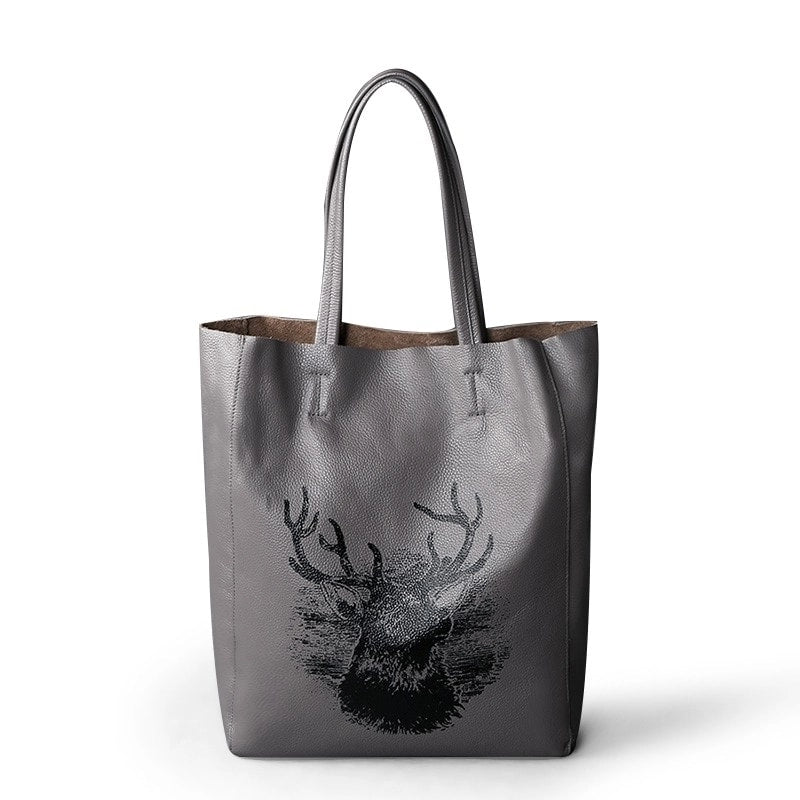 deer_floral_black_genuine_leather_tote_bag_shoulder_bags_for_women_4