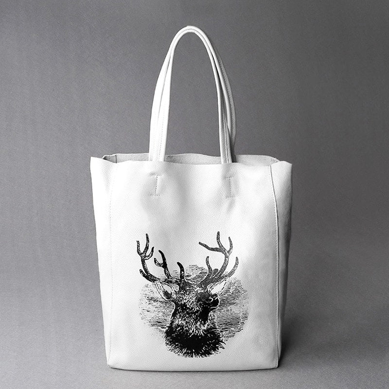 deer_floral_white_genuine_leather_tote_bag_shoulder_bags_for_women_1