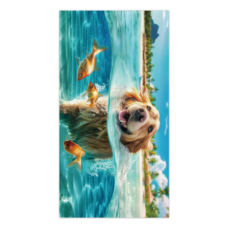 Dog Pattern Double - Faced Fleece Beach Towel | PRUSES - PRUSES