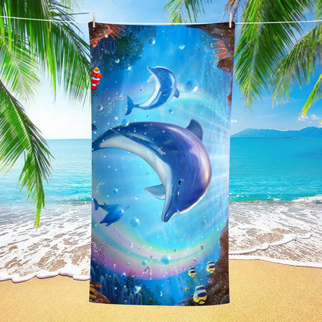 Dolphin Print Beach Towel | PRUSES - PRUSES