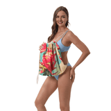 Dragon Fruit Drawstring beach towel | PRUSES - PRUSES