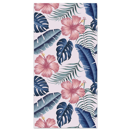 Floral Leaf Pattern Double - Faced Fleece Beach Towel | PRUSES - PRUSES
