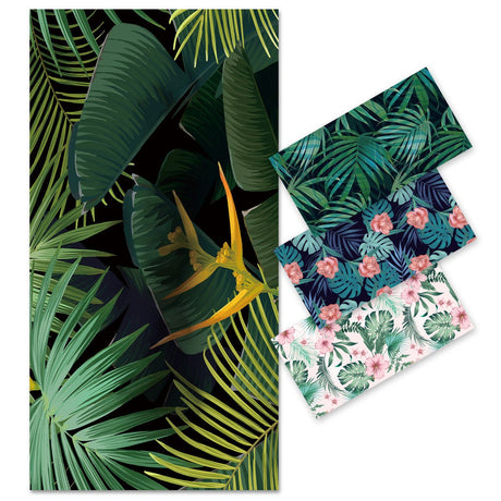 Forest Leaves Double - Faced Fleece Beach Towel | PRUSES - PRUSES