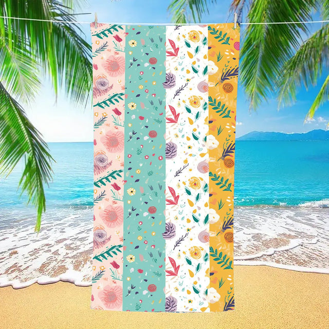 Fresh Flower Double - Faced Fleece Beach Towel | PRUSES - PRUSES