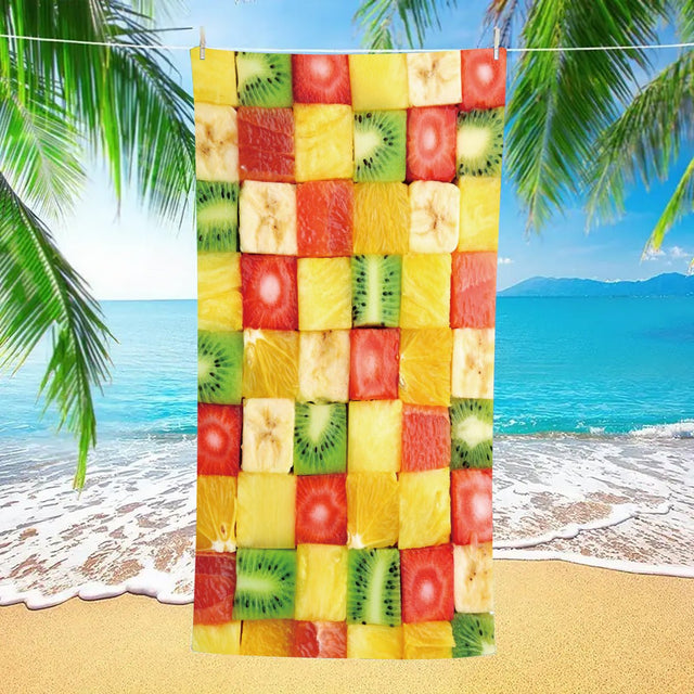 Fruit Pattern Double - Faced Fleece Beach Towel | PRUSES - PRUSES