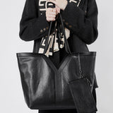 Genuine Leather Tote Bag Large Capacity Shoulder Bag |PRUSES - PRUSES