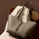 Genuine Leather Wind Chime Commuter Large Capacity Tote Bag |PRUSES - PRUSES