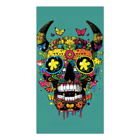 Halloween Pattern Double - Faced Fleece Halloween Beach Towel - PRUSES