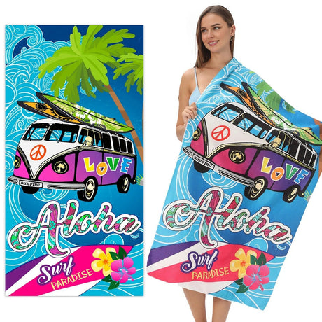 Holiday Car Pattern Beach Towel | PRUSES - PRUSES