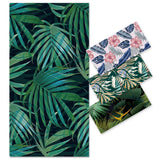 Jungle Leaf Print Double - Faced Fleece Beach Towel | PRUSES - PRUSES