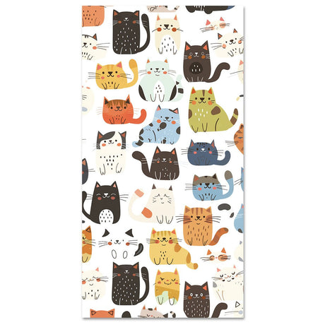 Kitten Illustration Beach Towel | PRUSES - PRUSES