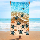 Large Turtle Print Beach Towel Microfiber Bath Towel | PRUSES - PRUSES