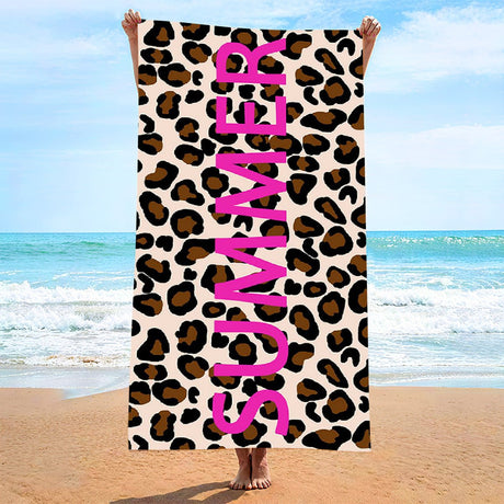 Leopard Print Beach Towel PRUSES - PRUSES