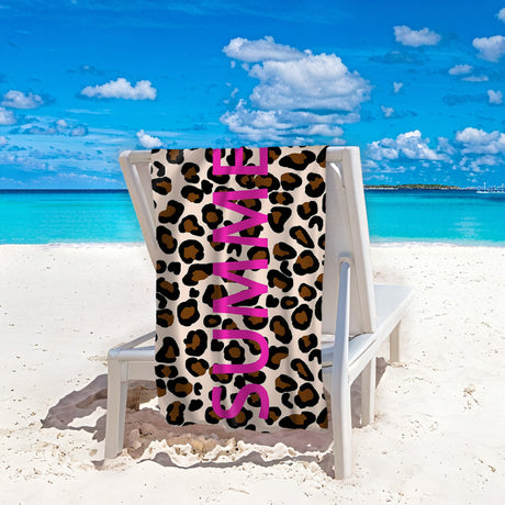 Leopard Print Beach Towel PRUSES - PRUSES