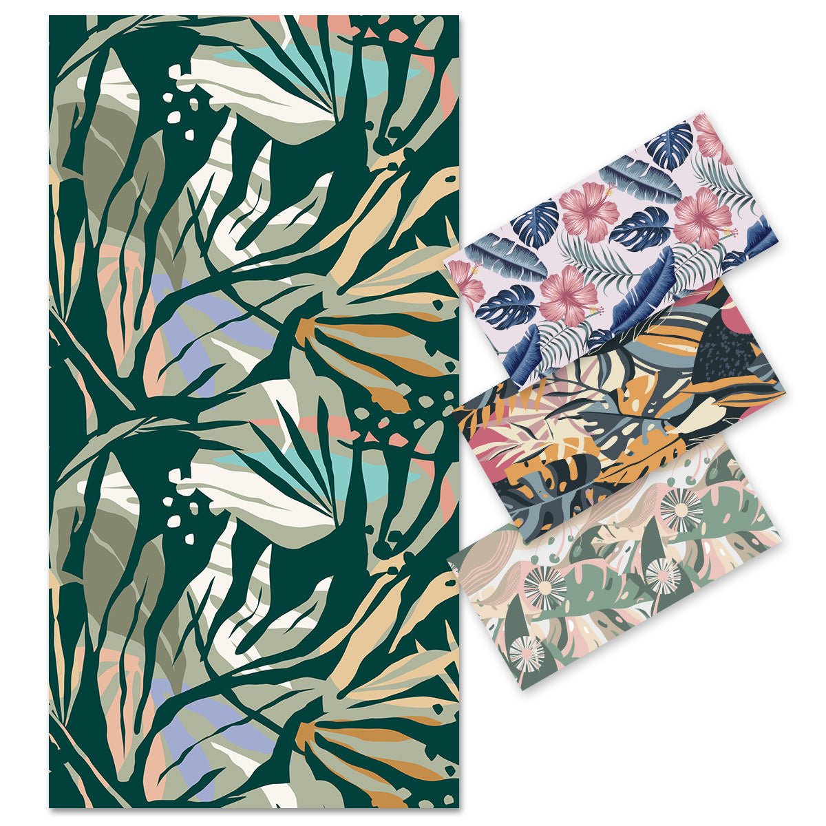 Lightweight Botanical Double - Faced Fleece Beach Towel | PRUSES - PRUSES