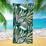 Lightweight Botanical Double - Faced Fleece Beach Towel | PRUSES - PRUSES