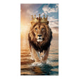 Lion Pattern Double - Faced Fleece Beach Towel | PRUSES - PRUSES