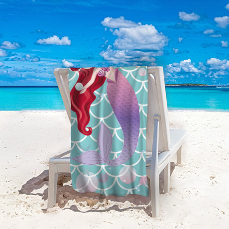 Mermaid Pattern Beach Towel | PRUSES - PRUSES