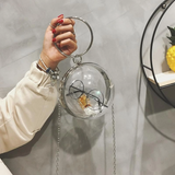 Metal Round Handle Sphere Clear Bags Transparent Crosdbody Summer Bags| PRUSES-10
