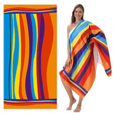 Microfiber striped print beach towel | PRUSES - PRUSES
