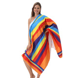 Microfiber striped print beach towel | PRUSES - PRUSES