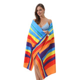 Microfiber striped print beach towel | PRUSES - PRUSES
