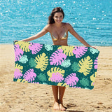 Monstera Leaf Beach Towel | PRUSES - PRUSES