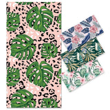 Monstera Leaf Double - Faced Fleece Beach Towel | PRUSES - PRUSES