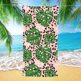 Monstera Leaf Double - Faced Fleece Beach Towel | PRUSES - PRUSES
