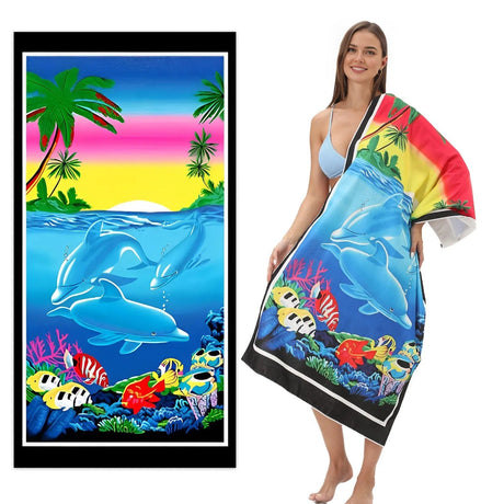 Ocean Dolphin Beach Towel | PRUSES - PRUSES