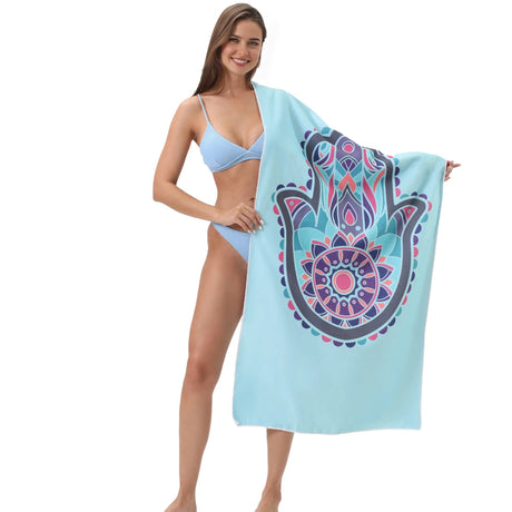 Palm Pattern Design Beach Towel | PRUSES - PRUSES