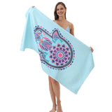 Palm Pattern Design Beach Towel | PRUSES - PRUSES