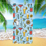 Patterned Summer Double - Faced Fleece Beach Towel | PRUSES - PRUSES