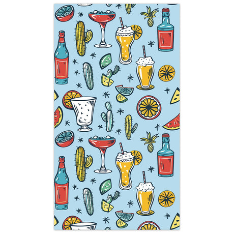 Patterned Summer Double - Faced Fleece Beach Towel | PRUSES - PRUSES